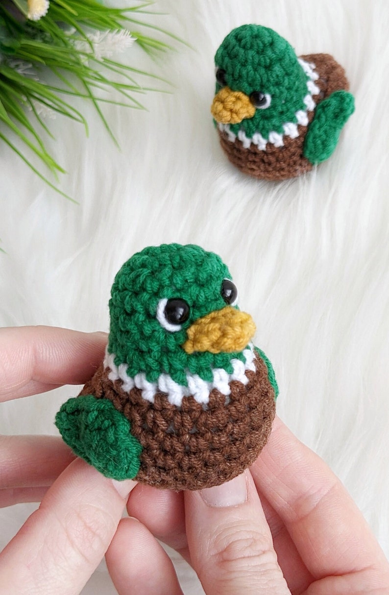 Crochet duck pattern, amigurumi mallard duck easy crochet pattern image 5