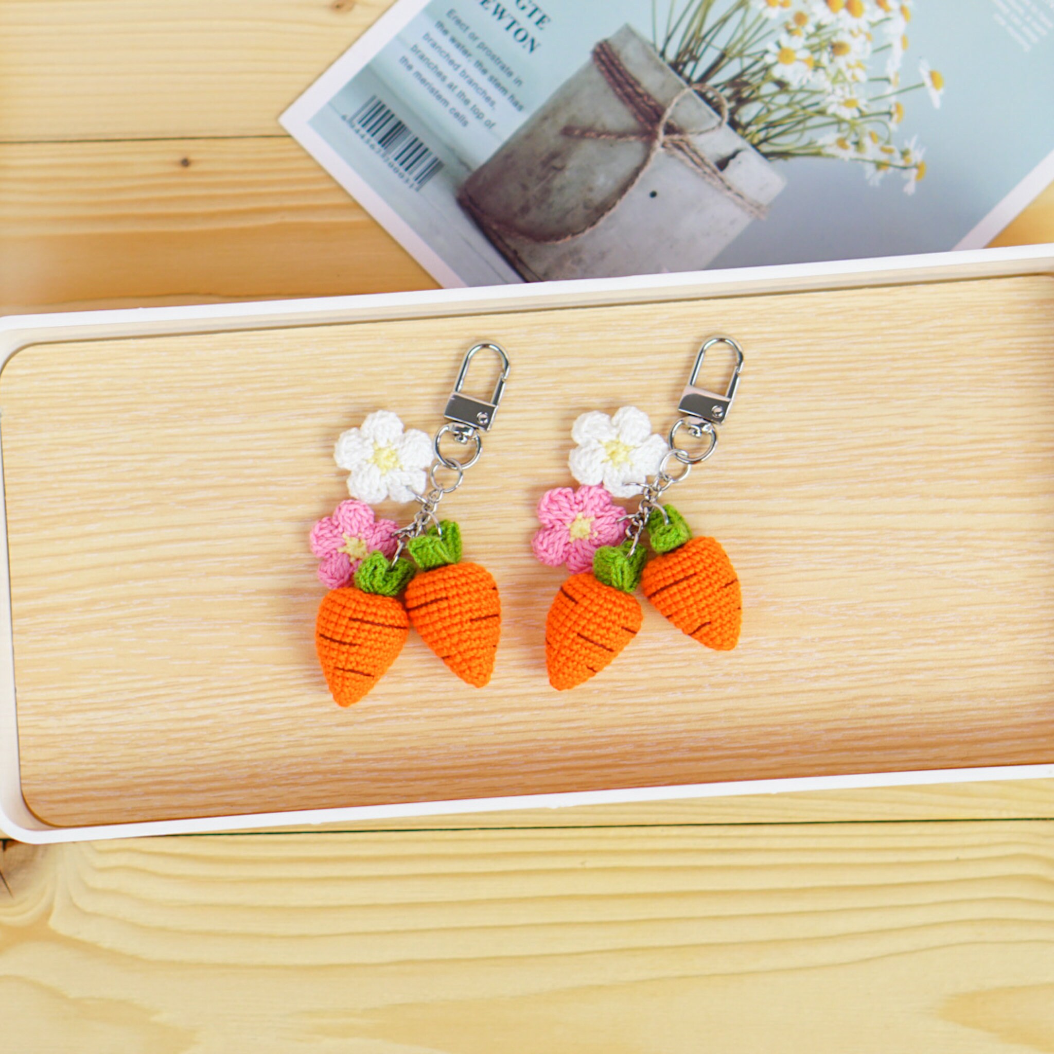 同*り様 にんじんさんの編みぐるみキーホルダー〇 同*り様 にんじんさんの編みぐるみキーホルダー〇 ハンドメイド