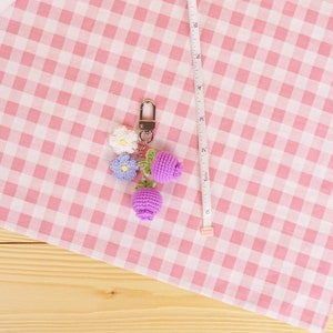 Crochet Blueberry Keychain: Handmade Amigurumi Bag Charm image 5