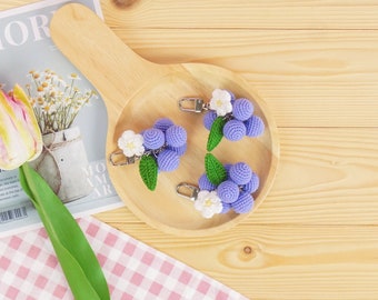 Crochet Grape Keychain: Handmade Amigurumi Bag Charm