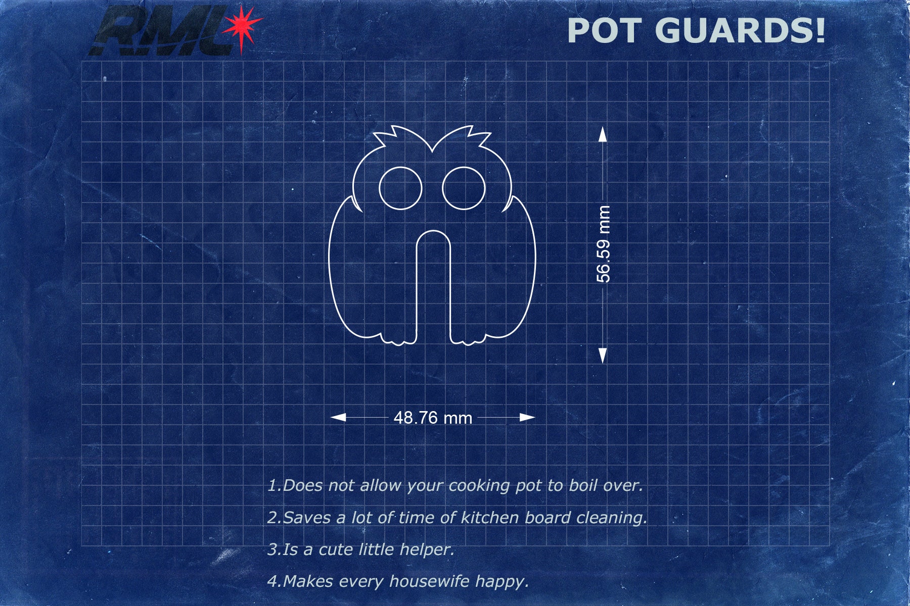 Pot Guard Owl Shape Lid Holder Steam Vent Pot Prop Pot Lid Lift 218 
