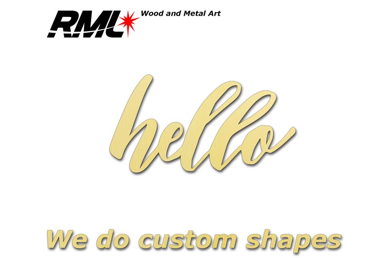 Blank Shape Wooden Pack Bundle Plywood Hobbies Set #1084 Hello Sign