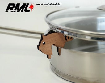 Pot guard - Pig Shape - Lid holder - Steam Vent - Pot Prop - Pot Lid Lift #213