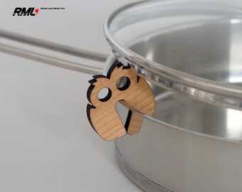 Pot guard - Owl Shape - Lid holder - Steam Vent - Pot Prop - Pot Lid Lift #218