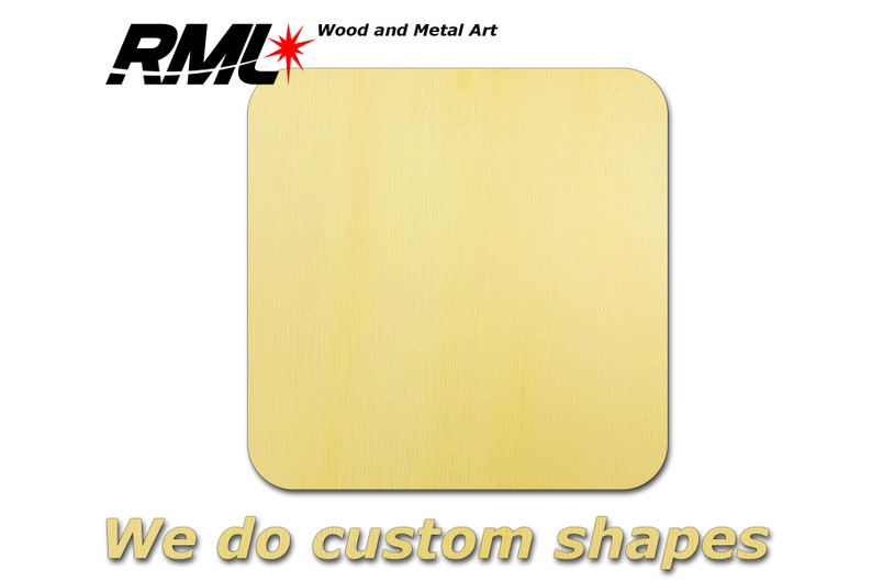 Rounded Square Blank Shape Wooden Pack Bundle Plywood Hobbies Set #1014