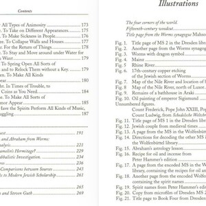 Puede incluir: P&aacute;ginas de un libro que muestran el &iacute;ndice y las ilustraciones. El texto negro sobre fondo blanco detalla los t&iacute;tulos de los cap&iacute;tulos y las leyendas de las figuras. El libro parece tratar temas hist&oacute;ricos o religiosos.