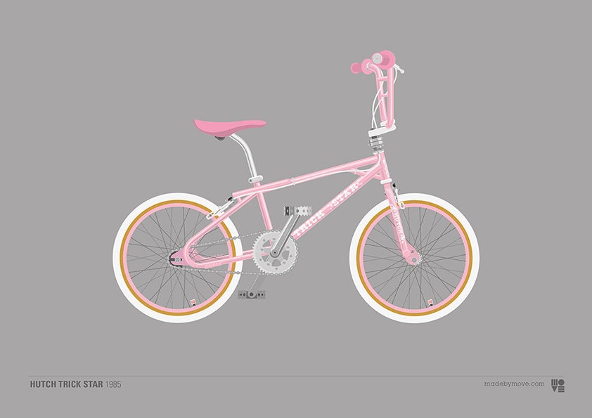 Hutch Trick Star 1985 Pink A4 Print 