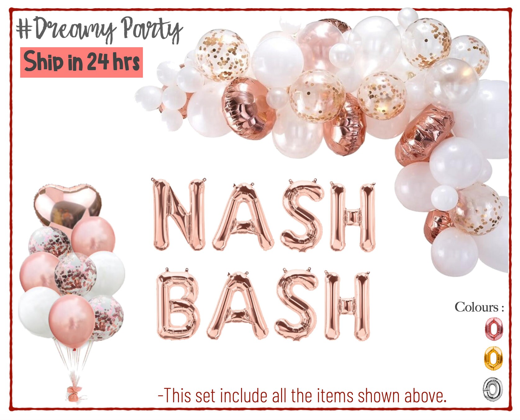 Nash Bash Bachelorette Party Decor Balloon Banner Customize Etsy 日本
