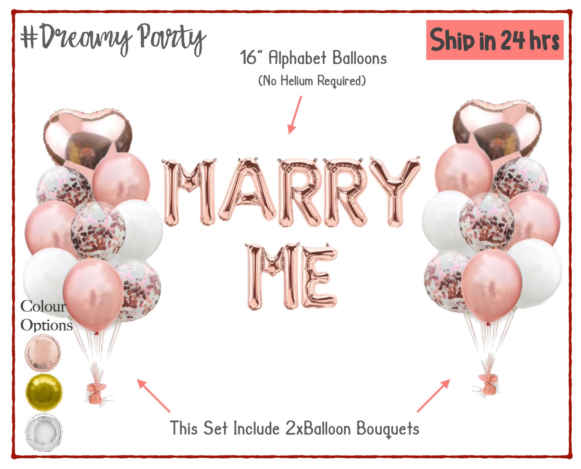 MARRY ME Balloon Set Marry Me