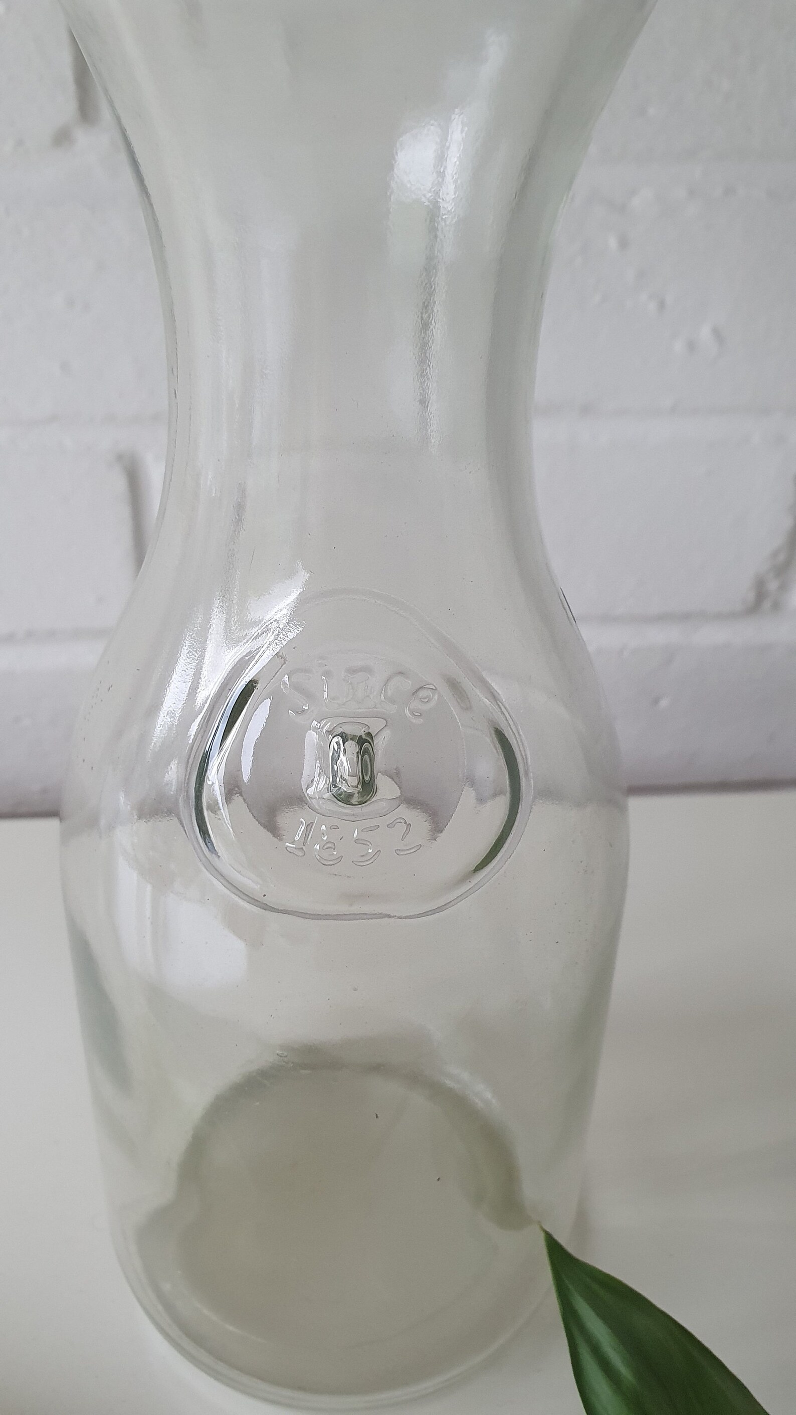 Vintage Embossed Since 1852 Glass Milk Bottle Jug Wine Carafe Etsy