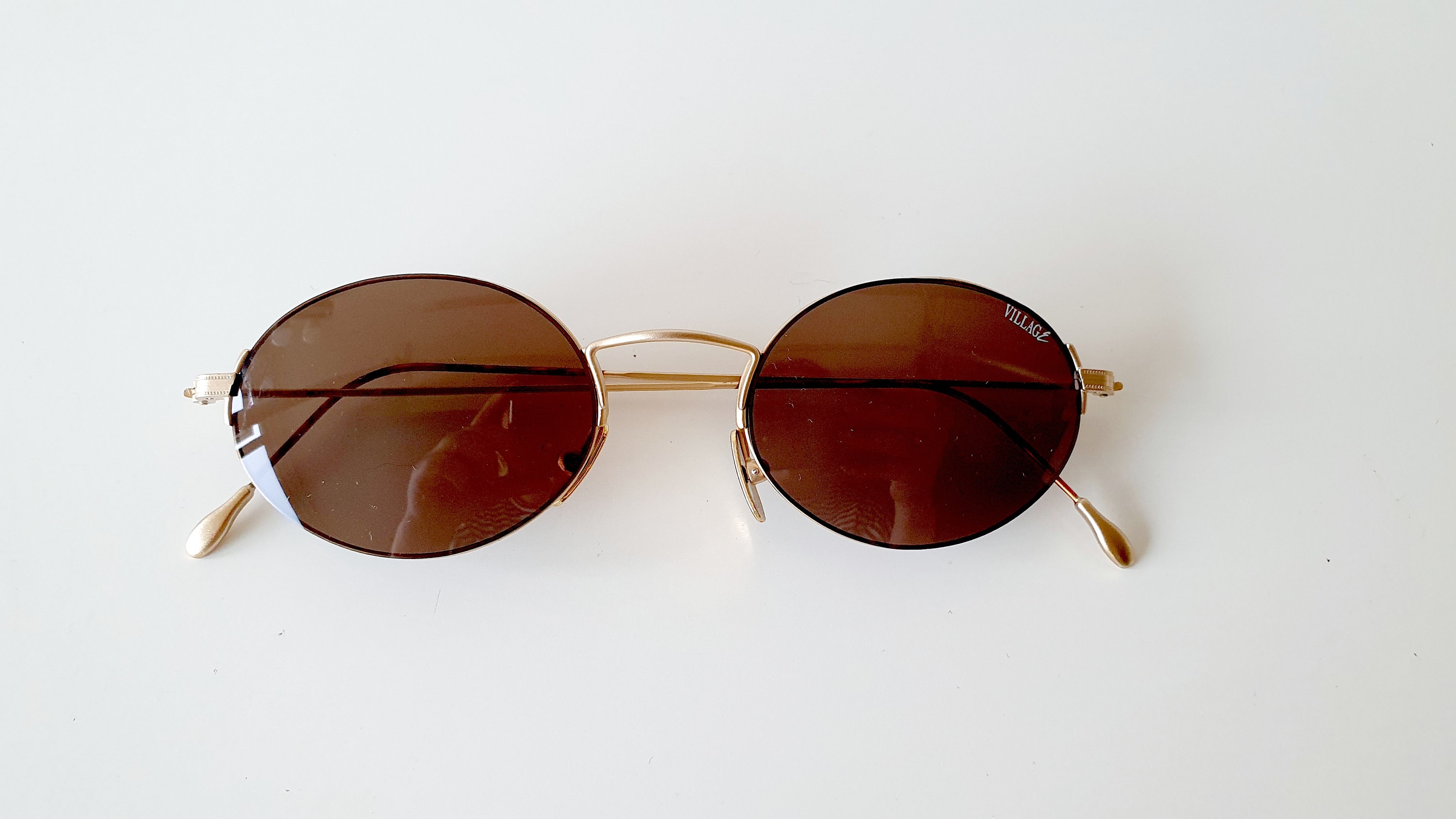 Lunettes Vintage VILLAGE By Marcolin 725 Marron Argenté - Monture Carrée En Acétate, Style Rétro Unisexe