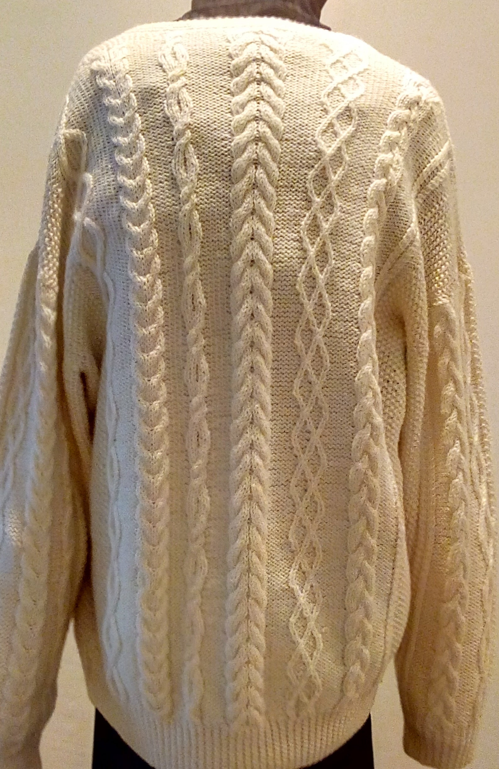 Hand Knitted in Scotland. Aran Style Cardigan in Pure New Etsy