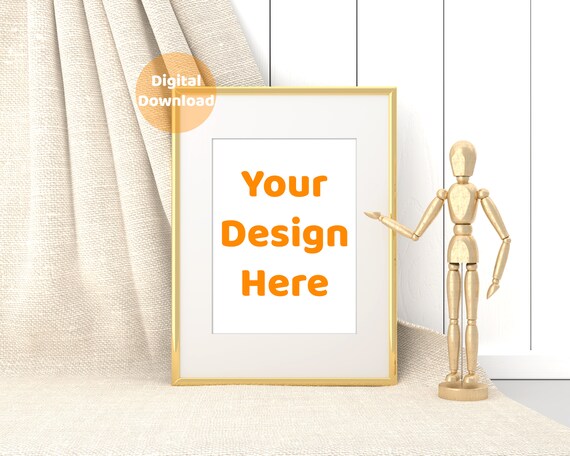 Gold Frame Mockupgold Mockup Framegolden Sign Mock Upfarmhouse Frame