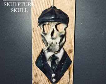 Peaky blinders inspired skull art work