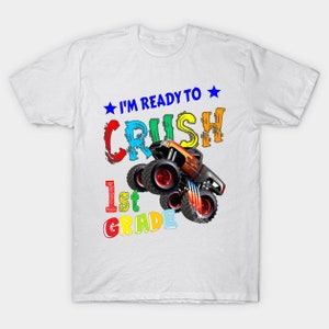 Back to school, sublimation digital download, ready to crush, truck template,  crush design, png, kids tshirt, first grade tshirt design png