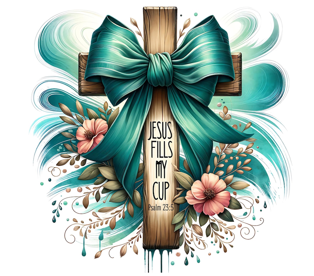 Christian Tumbler Wrap. 20oz Tumbler Wrap, Jesus Fills My Cup ...