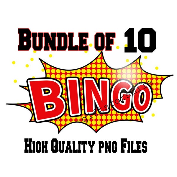 Bingo png, bundle sublimation digital download print, deign for bingo bags, shirts mugs, template, casino print,bingo game lover, bingo fan