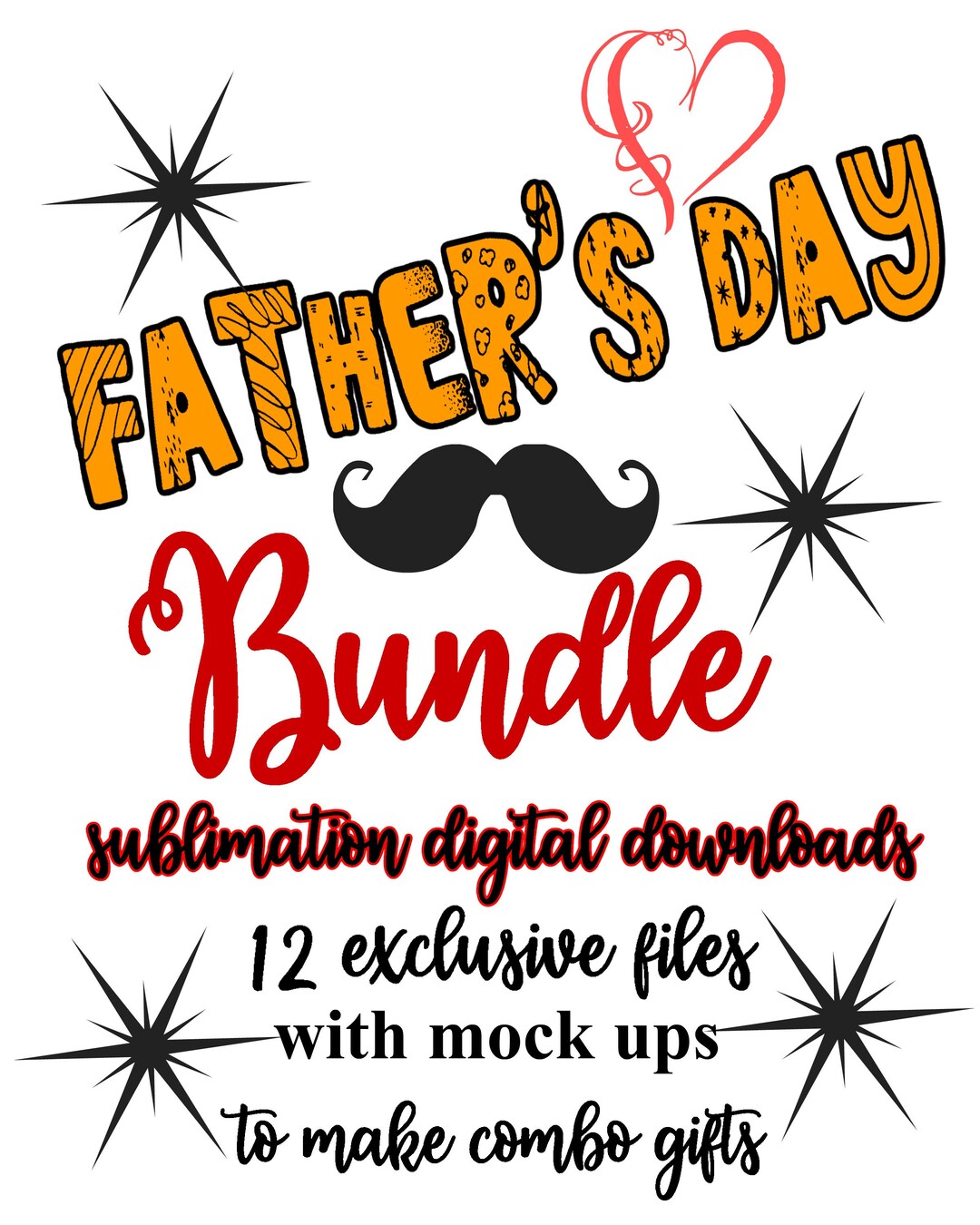 Fathers Day Bundle, Sublimation Instant Digital Downloads, Best Dad ...