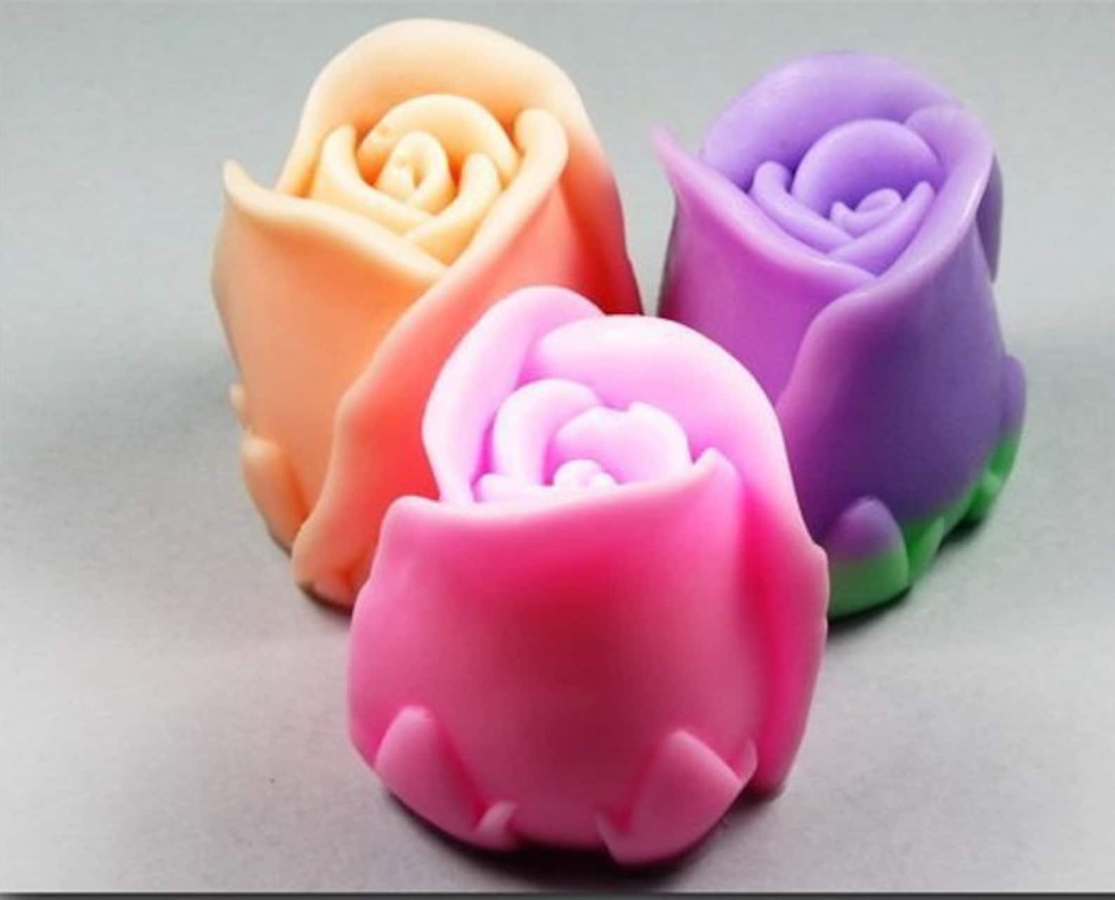 Roses bud silicone mold Roses mould for soap and candles Etsy