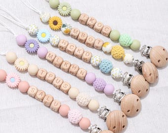Personalized Pacifier Clip, Custom Dummy Clip, Pacifier Holder, Soother Clip, Binky Clip, Baby Shower Gift, Baby Gift, Newborn Gift
