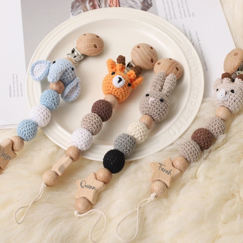 Clip para chupete personalizado, Clip para chupete, Clip para chupete de bebé, Clip para chupete de bebé, Soporte para chupete, Regalo para baby shower