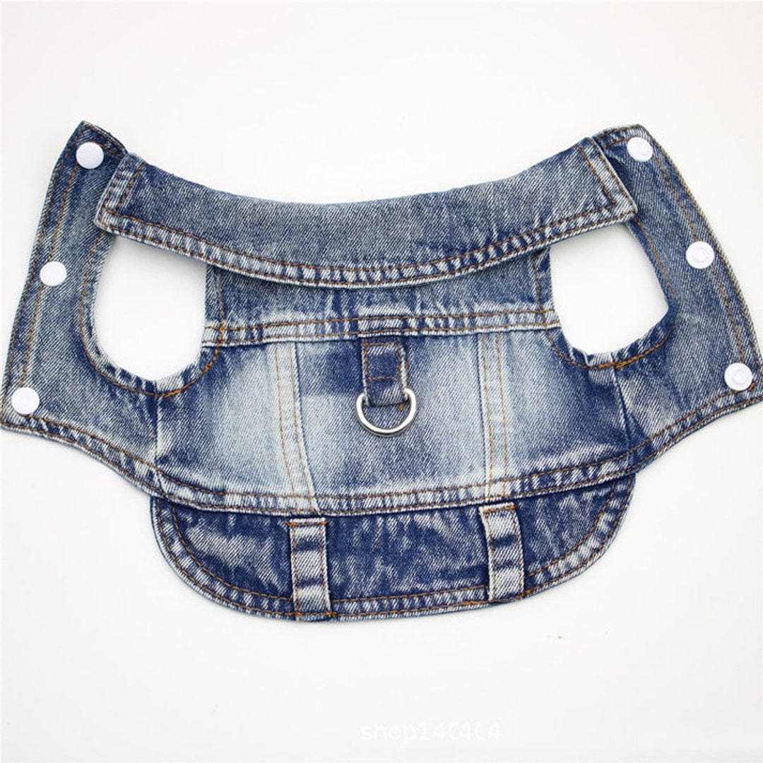 Dog Jeans Jacket Cool Puppy Denim Dog Shirts for Small Medium Dogs Cats