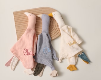 Manta de bebé personalizada con nombre bordado, manta de seguridad bordada, manta de apego con diseño de conejito para baby shower