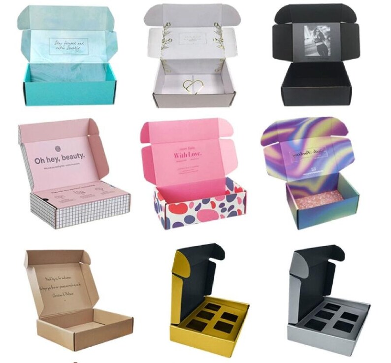 50pcs/lot Custom Paper Box Gift Box Bag Corrugated Paper Etsy
