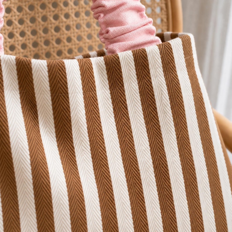 Personalized Striped Tote Bag, Custom Embroidered Name Beach Bag, Bridesmaid Gift, Summer Shoulder Bag, Monogram Tote, Gift for Her image 6