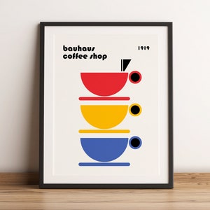 Bauhaus Coffee Shop 1919 Poster - Minimalistischer Kunstdruck