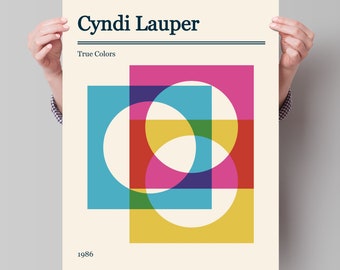 Cyndi Lauper Retro Gig Poster - Minimalist Art Print