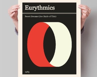 Eurythmics Retro Gig Poster - Minimalist Art Print