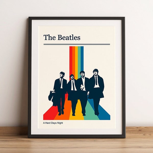 The Beatles Retro Gig Poster - Minimalist Art Print