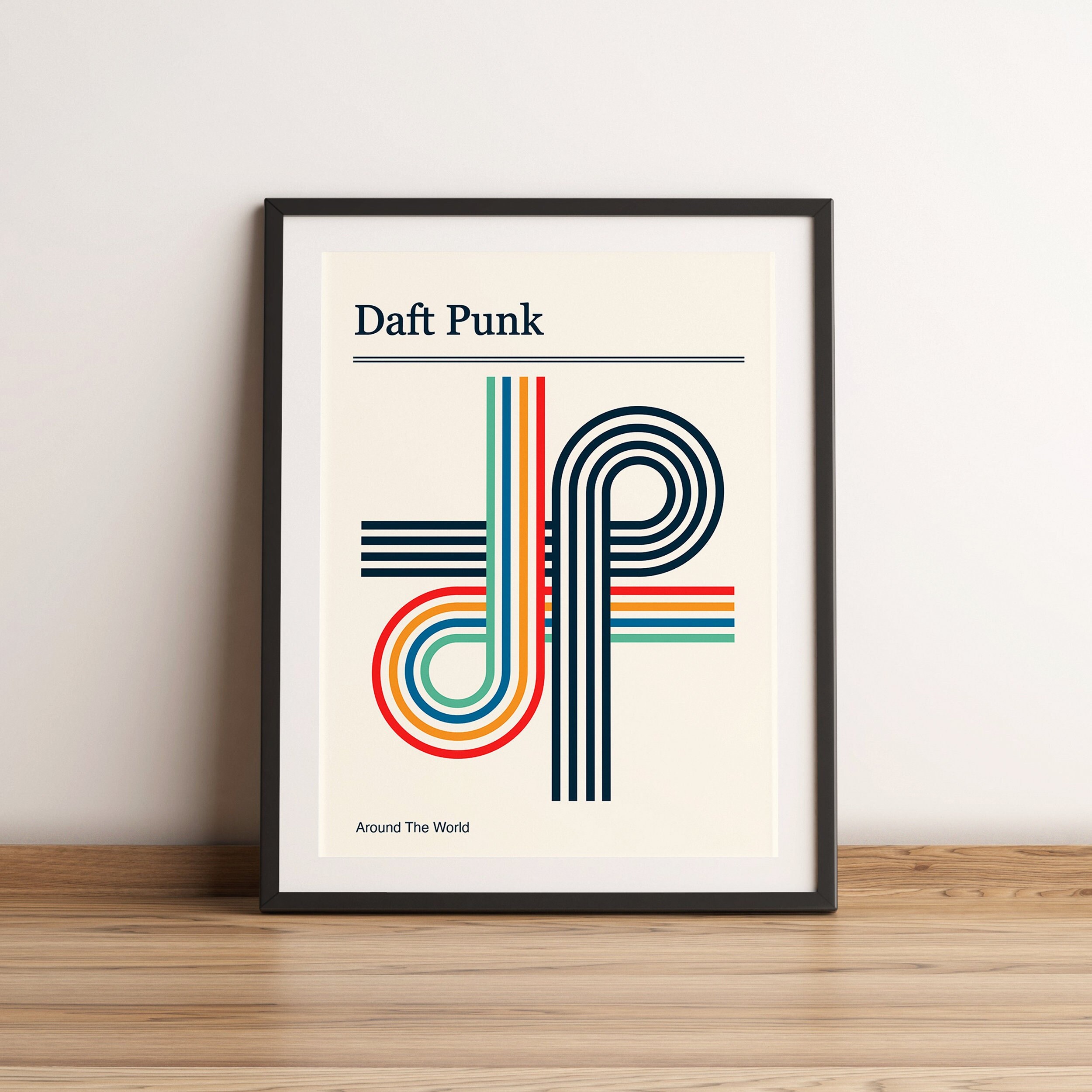 Daft Punk Retro Gig Poster Minimalist Art Print - Etsy