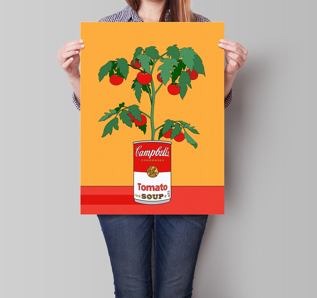 Tomato Plant in Campbells Soup Can | Pop Art | Retro Art Print ...
