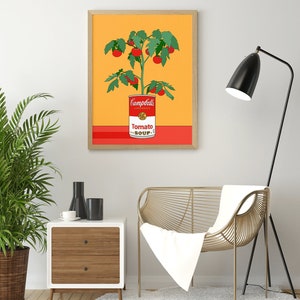 Tomato Plant in Campbells Soup Can | Pop Art | Retro Art Print ...