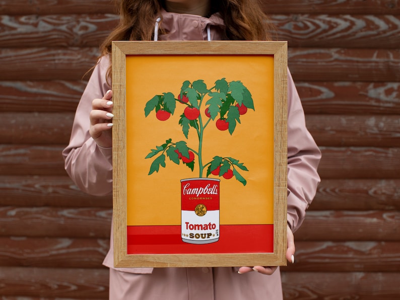 Tomato Plant in Campbells Soup Can | Pop Art | Retro Art Print ...