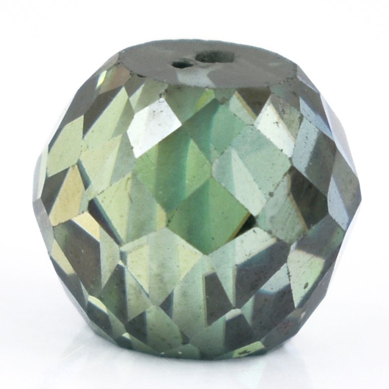 Exquisite 9mm Round Blue Diamond Bead 6.75 Carat for Making Jewelry