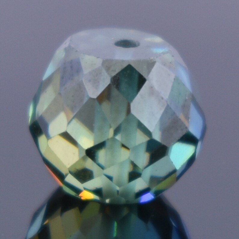 Exquisite 9mm Round Blue Diamond Bead 6.75 Carat for Making Jewelry