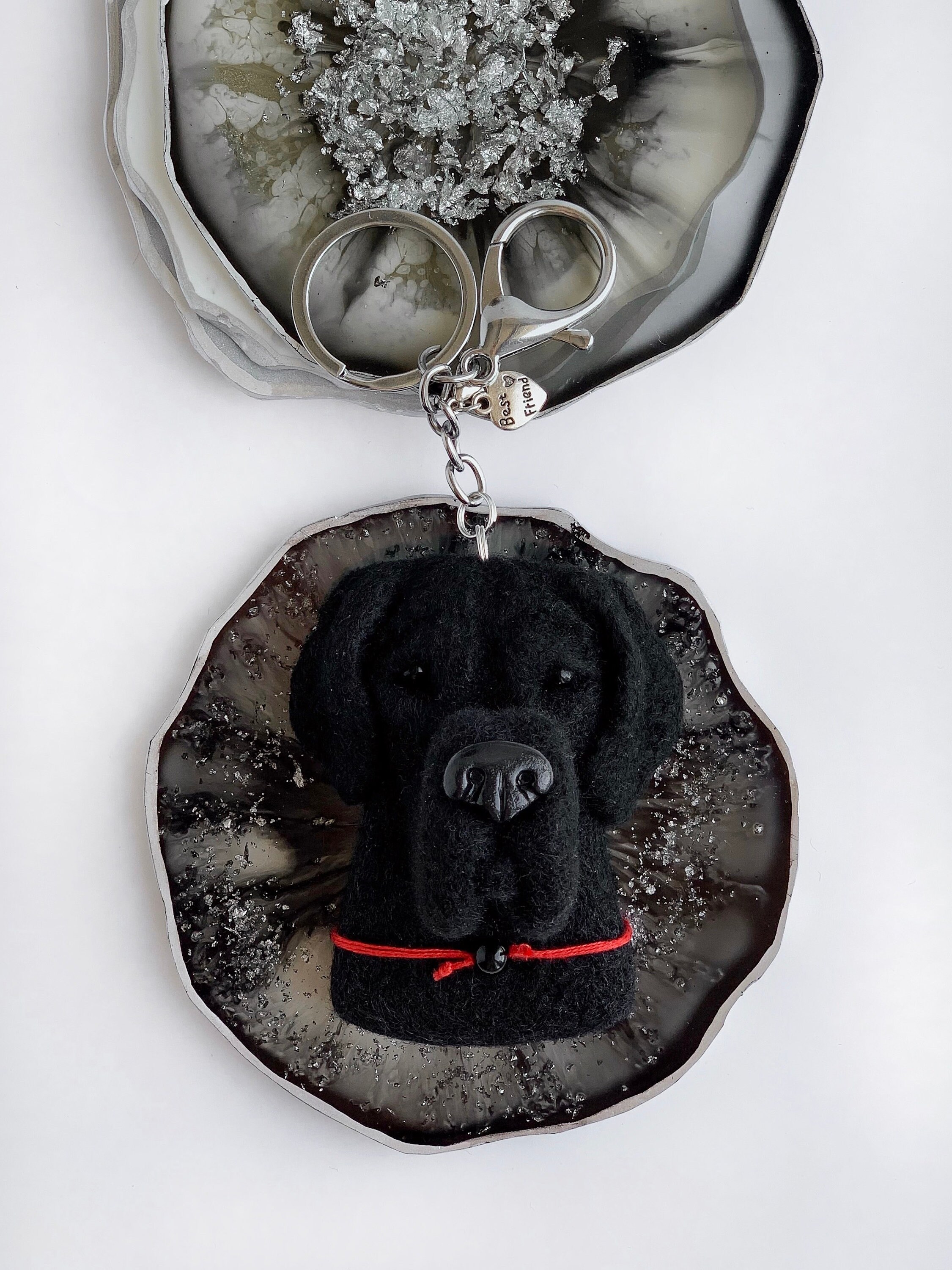 Custom dog keychain bag charm. Japanese Spitz or Pomeranian Etsy