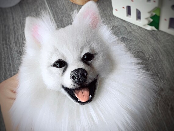 Custom Dog Keychain Bag Charm Japanese Spitz Or Pomeranian Etsy