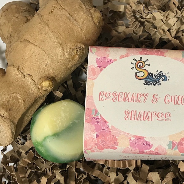 Rosemary and Ginger Essential Oil Natural Shampoo Bar - 100g