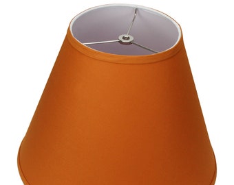 FenchelShades.com Lampshade 7" Top Diameter x 14" Bottom Diameter x 11" Slant Height with Washer Attachment for Lamps with a Harp (Cedar)