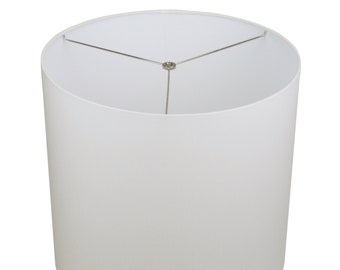 FenchelShades.com 18" Top Diameter x 18" Bottom Diameter 17" Height Cylinder Drum Lampshade (Snow)