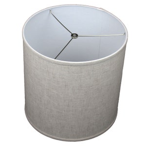 FenchelShades.com 14" Top Diameter x 14" Bottom Diameter 14" Height Cylinder Drum Lampshade (Designer Oatmeal)