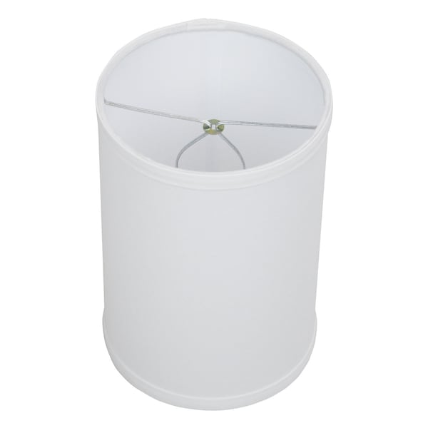 FenchelShades.com Lampshade 6" Top Diameter x 6" Bottom Diameter x 9" Height with Clip-On Attachment (Linen White)