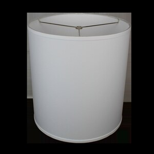 FenchelShades.com Lampshade 14" Top Diameter x 14" Bottom Diameter x 15" Slant Height with Nickle Washer (Linen White)