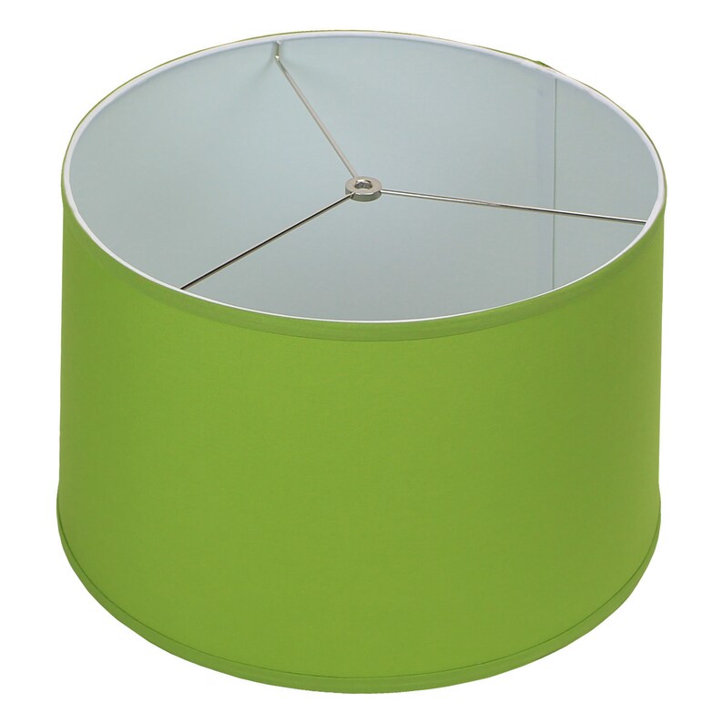 Fenchelshades Com 16 Top Diameter X 17 Bottom 11 Height Fabric Drum Lampshade Spider Attachment Peridot