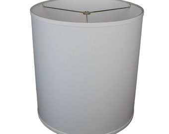 FenchelShades.com Lampshade 14" Top Diameter x 14" Bottom Diameter x 15" Slant Height with Nickle Washer (Linen White)