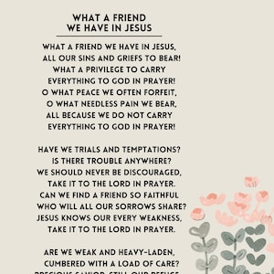 What a Friend we have in Jesus - digitale download - liedteksten